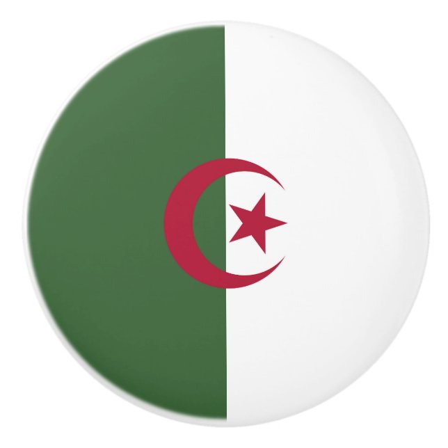 Pomo De Cerámica Bandera de Argelia (Anverso)