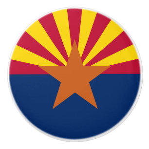 Pomo De Cerámica Bandera de Arizona: Estrella fija Sol, El Estado d