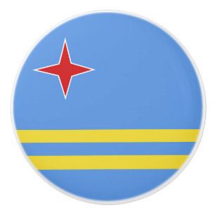 Pomo De Cerámica Bandera de Aruba