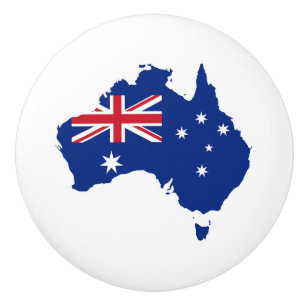 Pomo De Cerámica Bandera de Australia