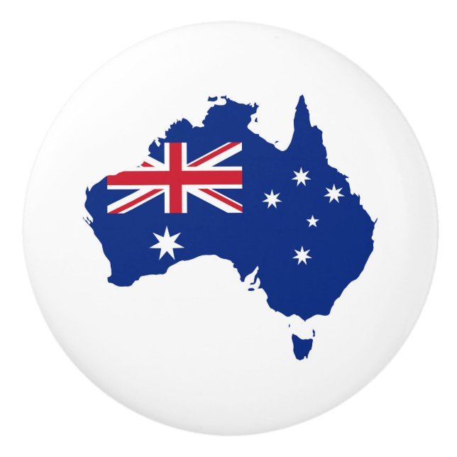 Pomo De Cerámica Bandera de Australia (Anverso)