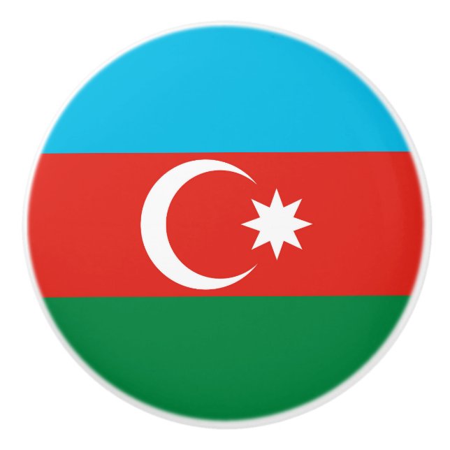 Pomo De Cerámica Bandera de Azerbaiyán (Anverso)