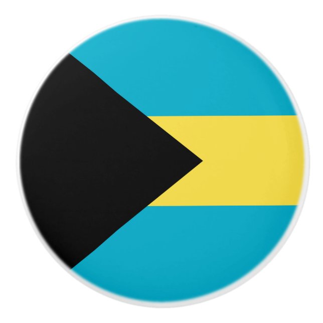 Pomo De Cerámica Bandera de Bahamas (Anverso)