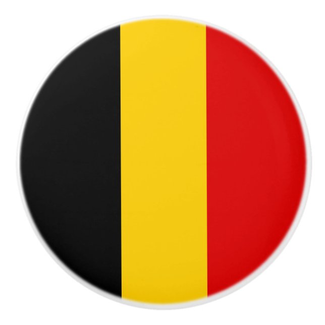 Pomo De Cerámica Bandera de Bélgica (Anverso)