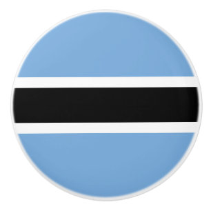 Pomo De Cerámica Bandera de Botsuana