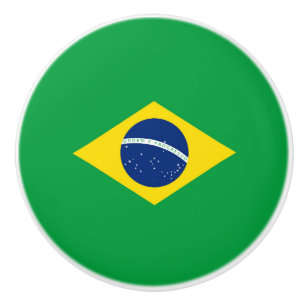 Pomo De Cerámica Bandera de Brasil