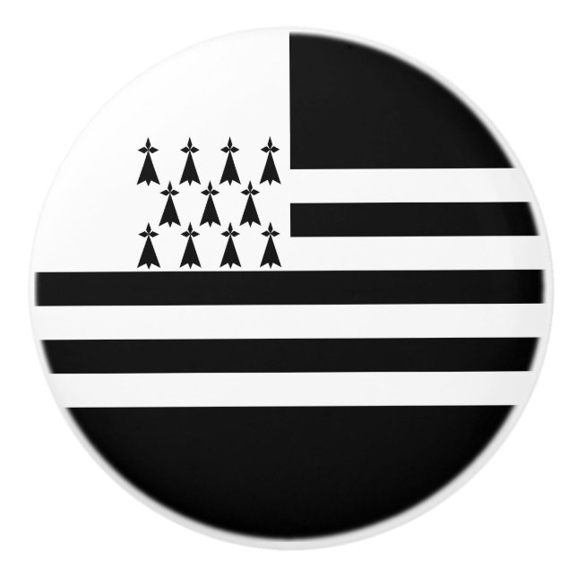 Pomo De Cerámica Bandera de Bretaña Patriótica (Anverso)