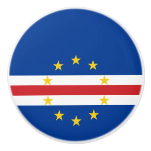 Pomo De Cerámica Bandera de Cabo Verde
