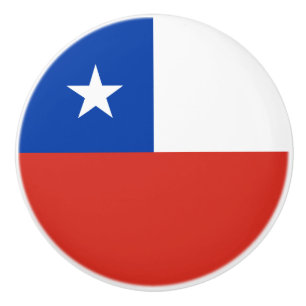 Pomo De Cerámica Bandera de Chile
