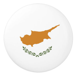 Pomo De Cerámica Bandera de Chipre
