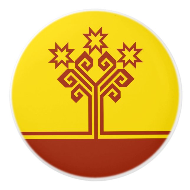 Pomo De Cerámica Bandera de Chuvasia (Anverso)