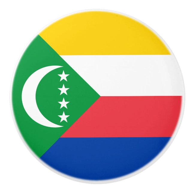 Pomo De Cerámica Bandera de Comoras (Anverso)