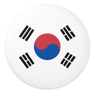 Pomo De Cerámica Bandera de Corea del Sur