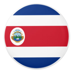 Pomo De Cerámica Bandera de Costa Rica Extracción de cerámica