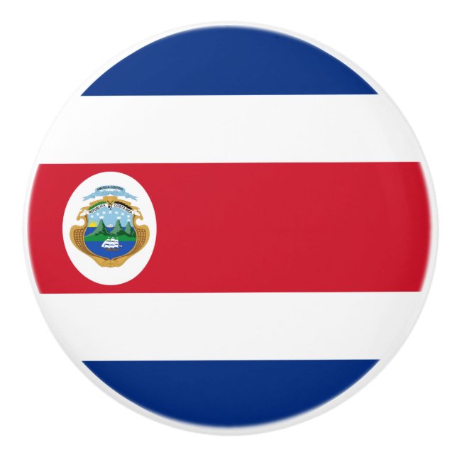 Pomo De Cerámica Bandera de Costa Rica Extracción de cerámica (Anverso)