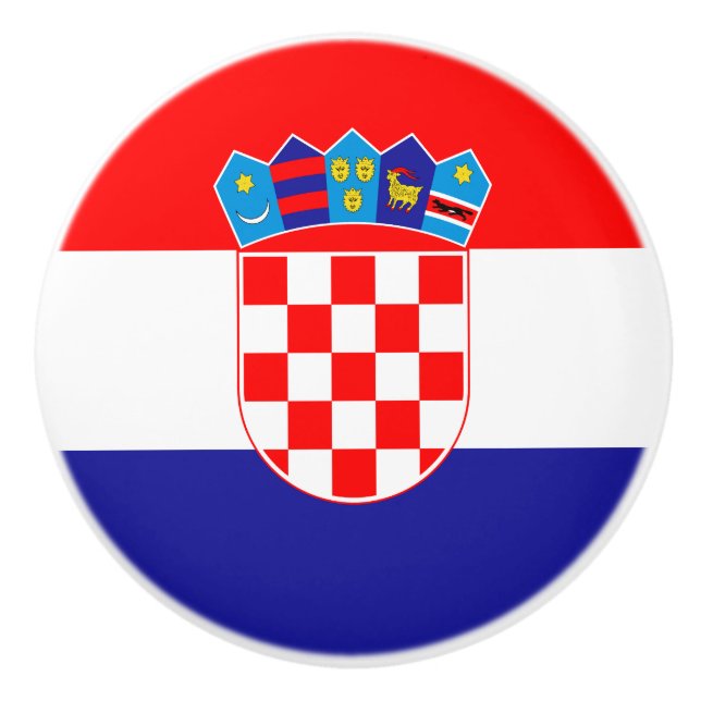 Pomo De Cerámica Bandera de Croacia (Anverso)