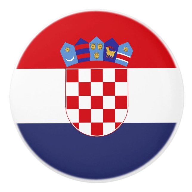 Pomo De Cerámica Bandera de Croacia (Anverso)