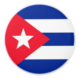 Pomo De Cerámica Bandera de Cuba