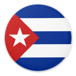 Pomo De Cerámica Bandera de Cuba