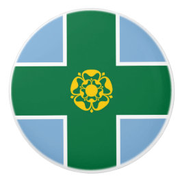 Pomo De Cerámica Bandera de Derbyshire (Condado de Inglaterra, Rein