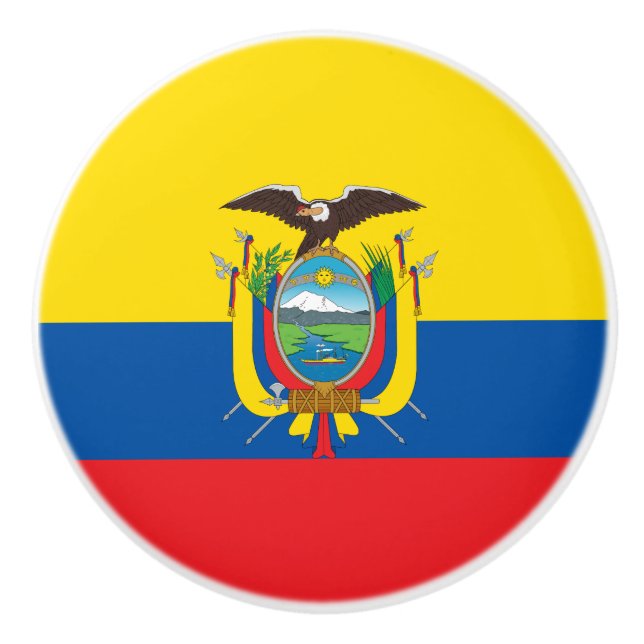 Pomo De Cerámica Bandera de Ecuador (Anverso)