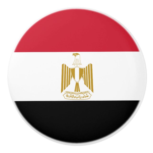 Pomo De Cerámica Bandera de Egipto (Anverso)