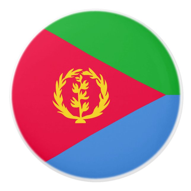 Pomo De Cerámica Bandera de Eritrea (Anverso)