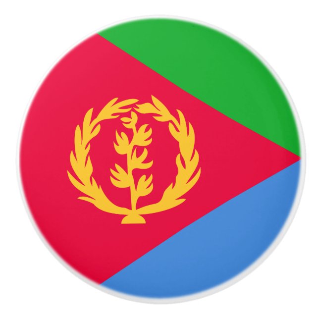 Pomo De Cerámica Bandera de Eritrea (Anverso)