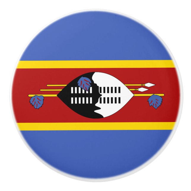 Pomo De Cerámica Bandera de Eswatini (Anverso)