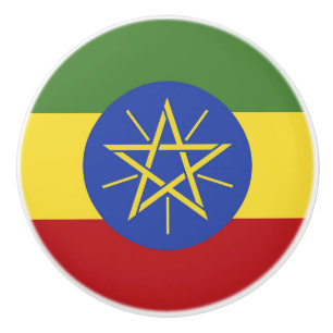 Pomo De Cerámica Bandera de Etiopía