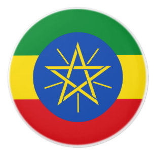 Pomo De Cerámica Bandera de Etiopía