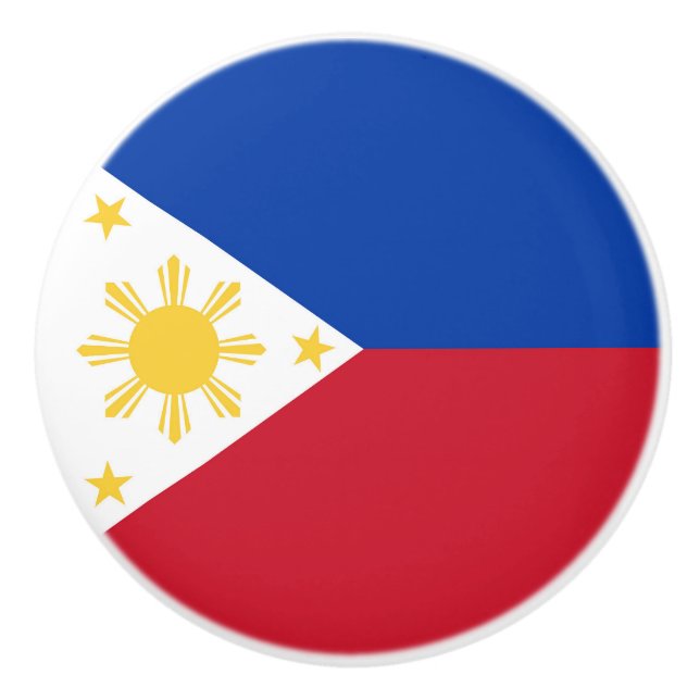 Pomo De Cerámica Bandera de Filipinas (Anverso)
