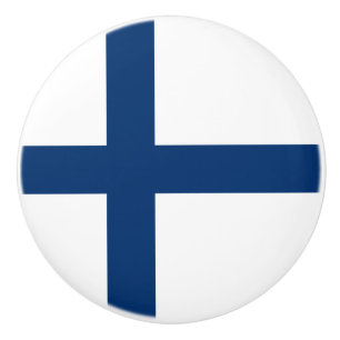 Pomo De Cerámica Bandera de Finlandia