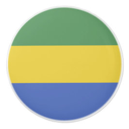 Pomo De Cerámica Bandera de Gabón