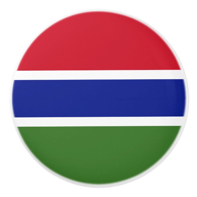 Pomo De Cerámica Bandera de Gambia (Anverso)