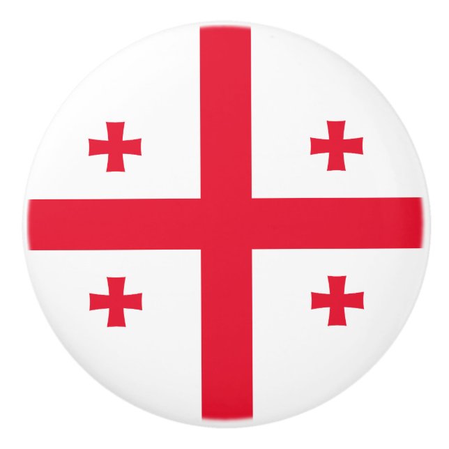 Pomo De Cerámica Bandera de Georgia (Anverso)