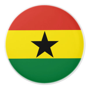 Pomo De Cerámica Bandera de Ghana