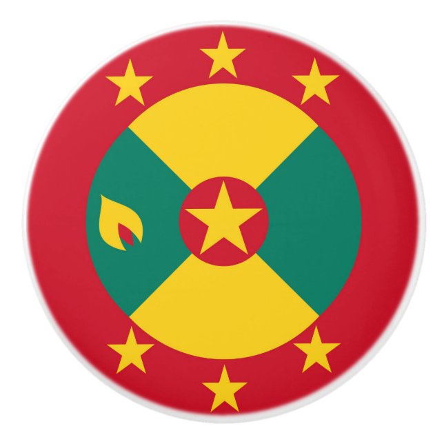 Pomo De Cerámica Bandera de Granada (Anverso)
