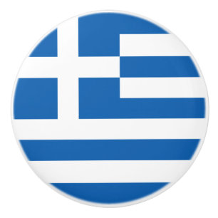 Pomo De Cerámica Bandera de Grecia