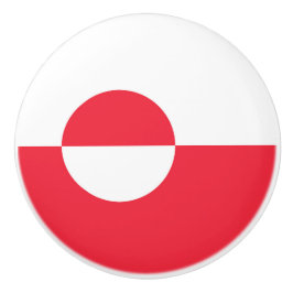 Pomo De Cerámica Bandera de Groenlandia