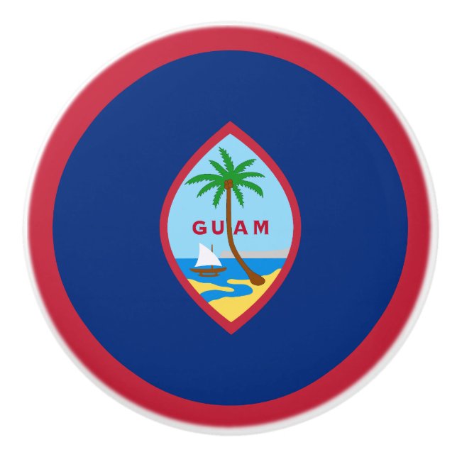 Pomo De Cerámica Bandera de Guam (Anverso)