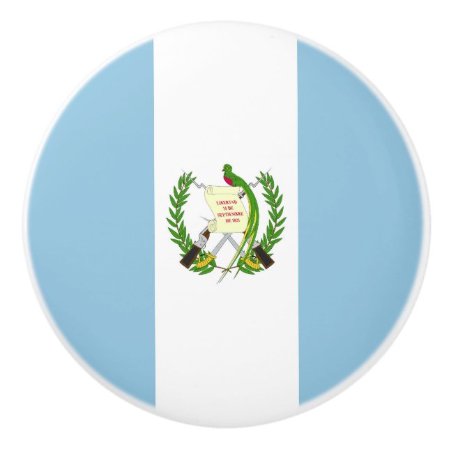 Pomo De Cerámica Bandera de Guatemala (Anverso)