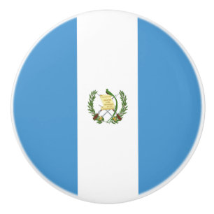 Pomo De Cerámica Bandera de Guatemala
