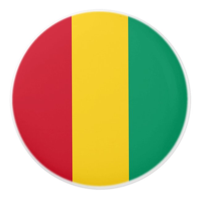 Pomo De Cerámica Bandera de Guinea (Anverso)