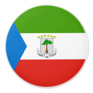 Pomo De Cerámica Bandera de Guinea Ecuatorial
