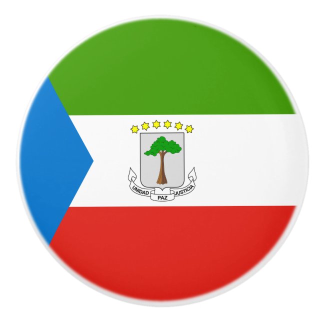 Pomo De Cerámica Bandera de Guinea Ecuatorial (Anverso)