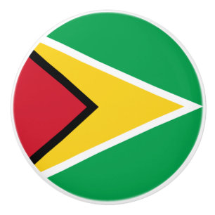 Pomo De Cerámica Bandera de Guyana
