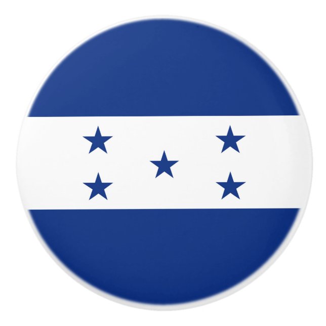 Pomo De Cerámica Bandera de Honduras (Anverso)