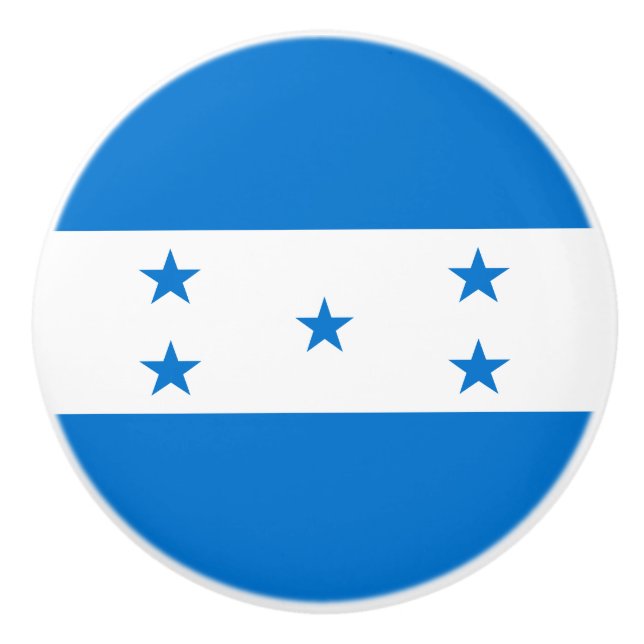 Pomo De Cerámica Bandera de Honduras (Anverso)