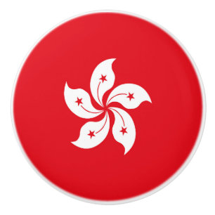 Pomo De Cerámica Bandera de Hong Kong